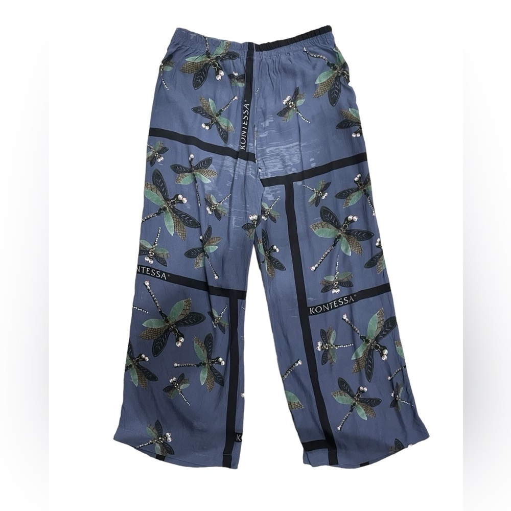 Kontessa Silk Wide Leg Pull On Pants